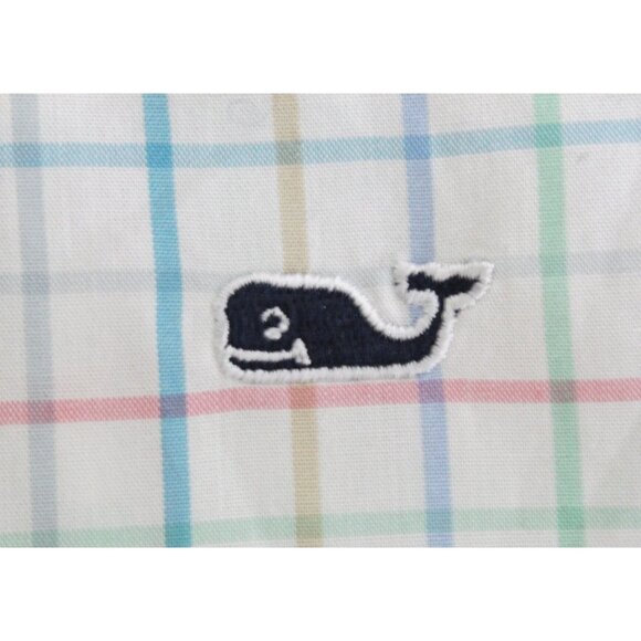 Vineyard Vines Men Shirt Whale Slim Long Sleeve Logo Button Multi Sz L - Picture 3 of 14